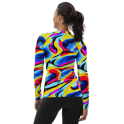 Women's Rash Guard - Electric Dreamscape