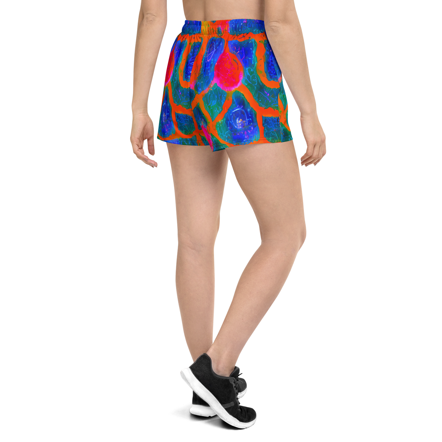 Women’s Athletic Shorts - Vibrant Mosaic