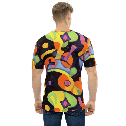 Men's Crew Neck T-Shirt - Neon Symphony