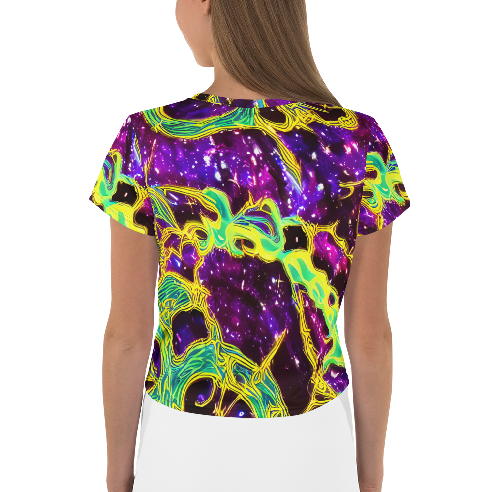 Women's Crop Tee - Galactic Web