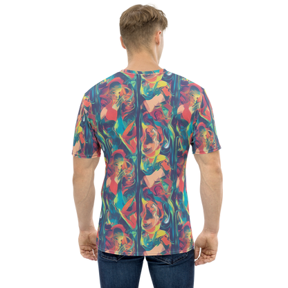 Men's Crew Neck T-Shirt - Neon Aurora