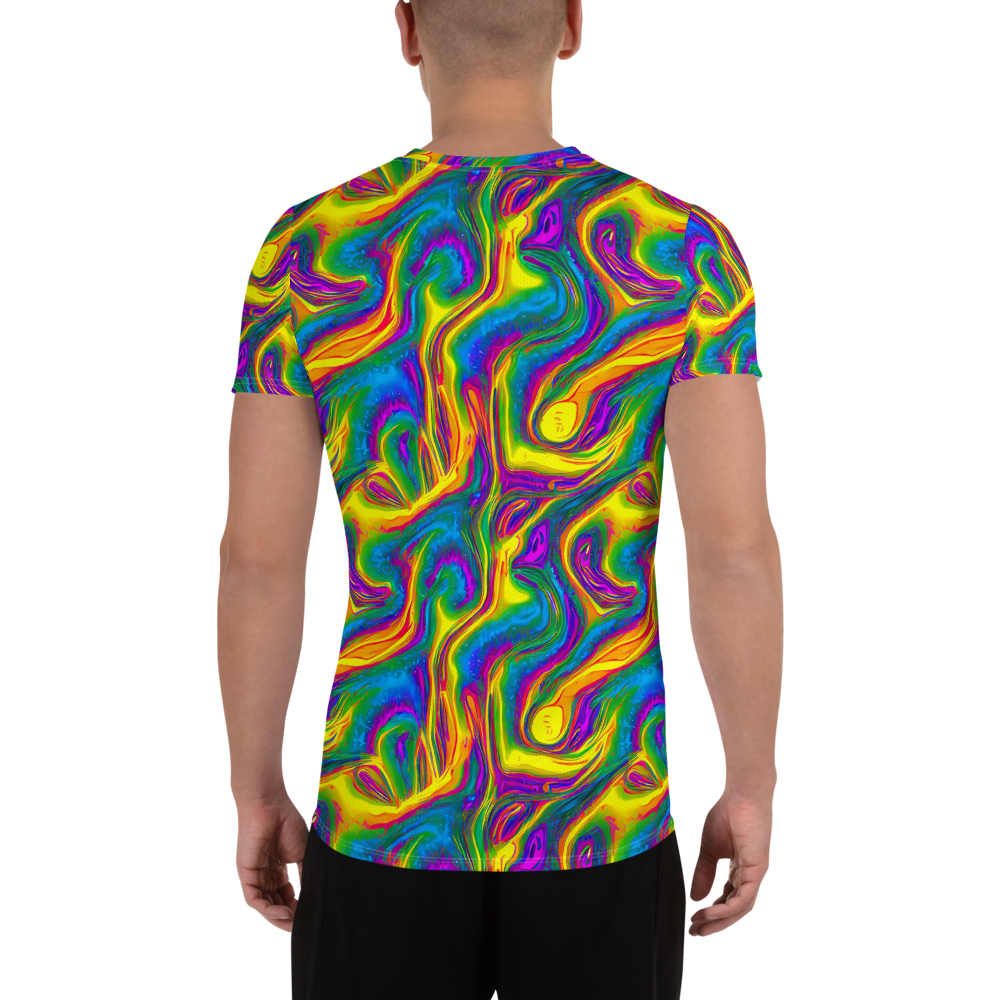 Men's Athletic T-Shirt - Electric Aurora