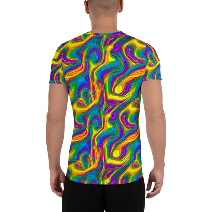 Men's Athletic T-Shirt - Electric Aurora