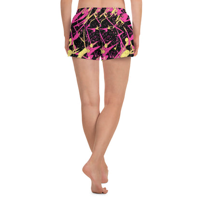 Women’s Athletic Shorts - Galaxy Graffiti