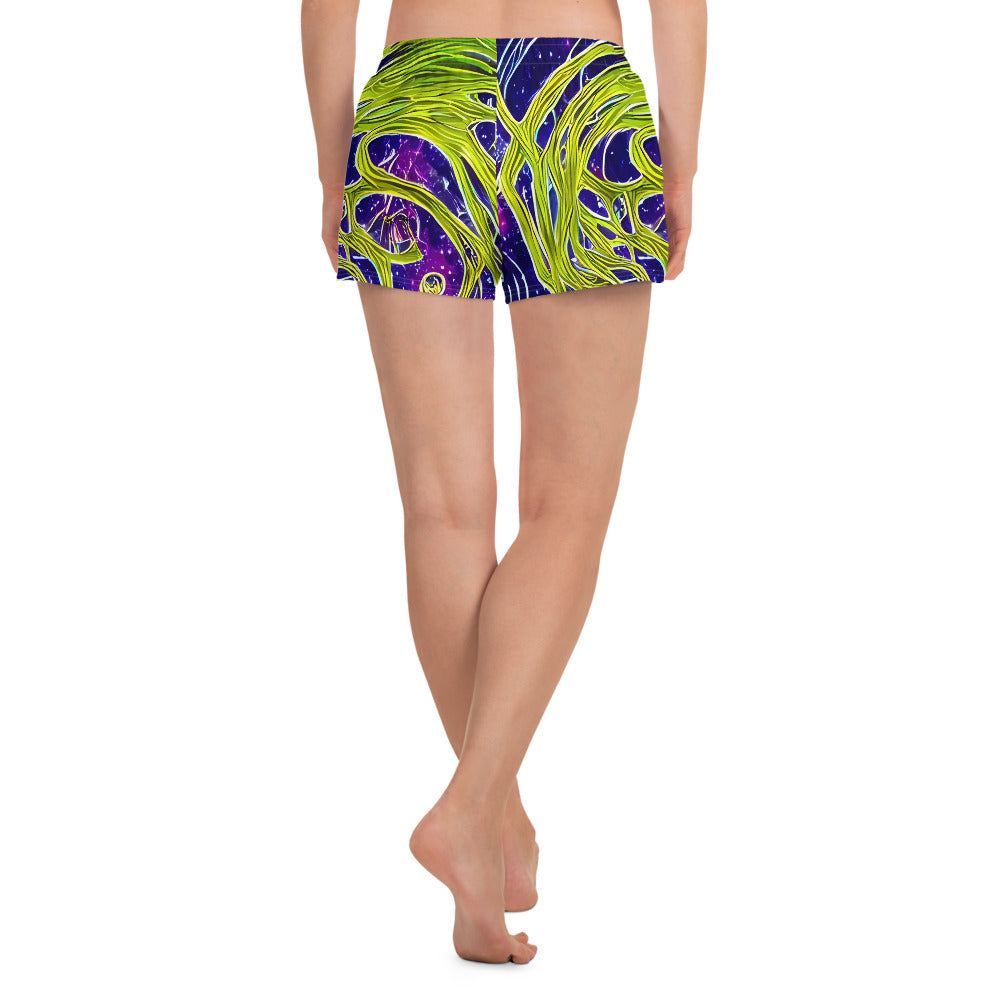 Women’s Athletic Shorts - Celestial Scribbles
