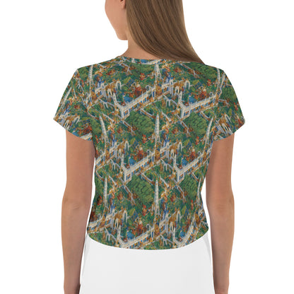 Women's Crop Tee - Emerald Dynasty