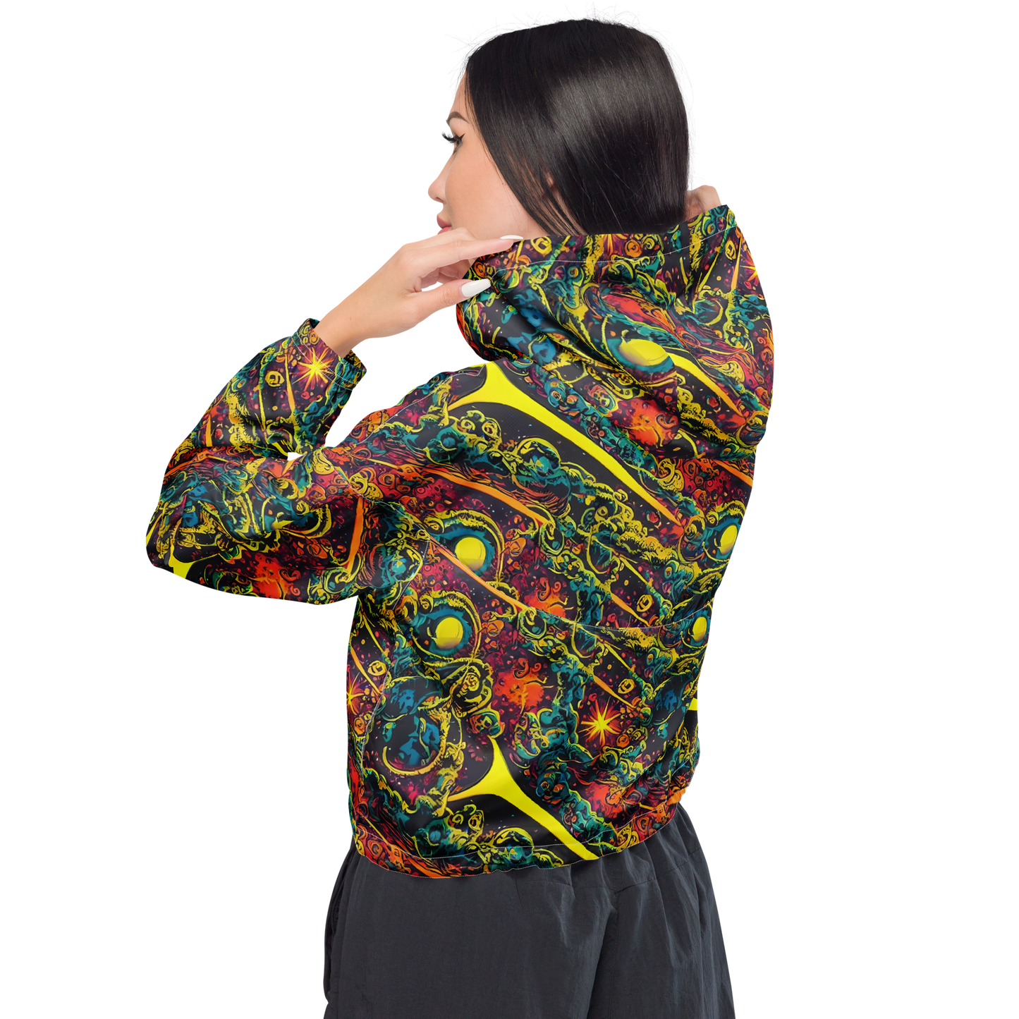 Women's Cropped Windbreaker - Gogos Galaxy