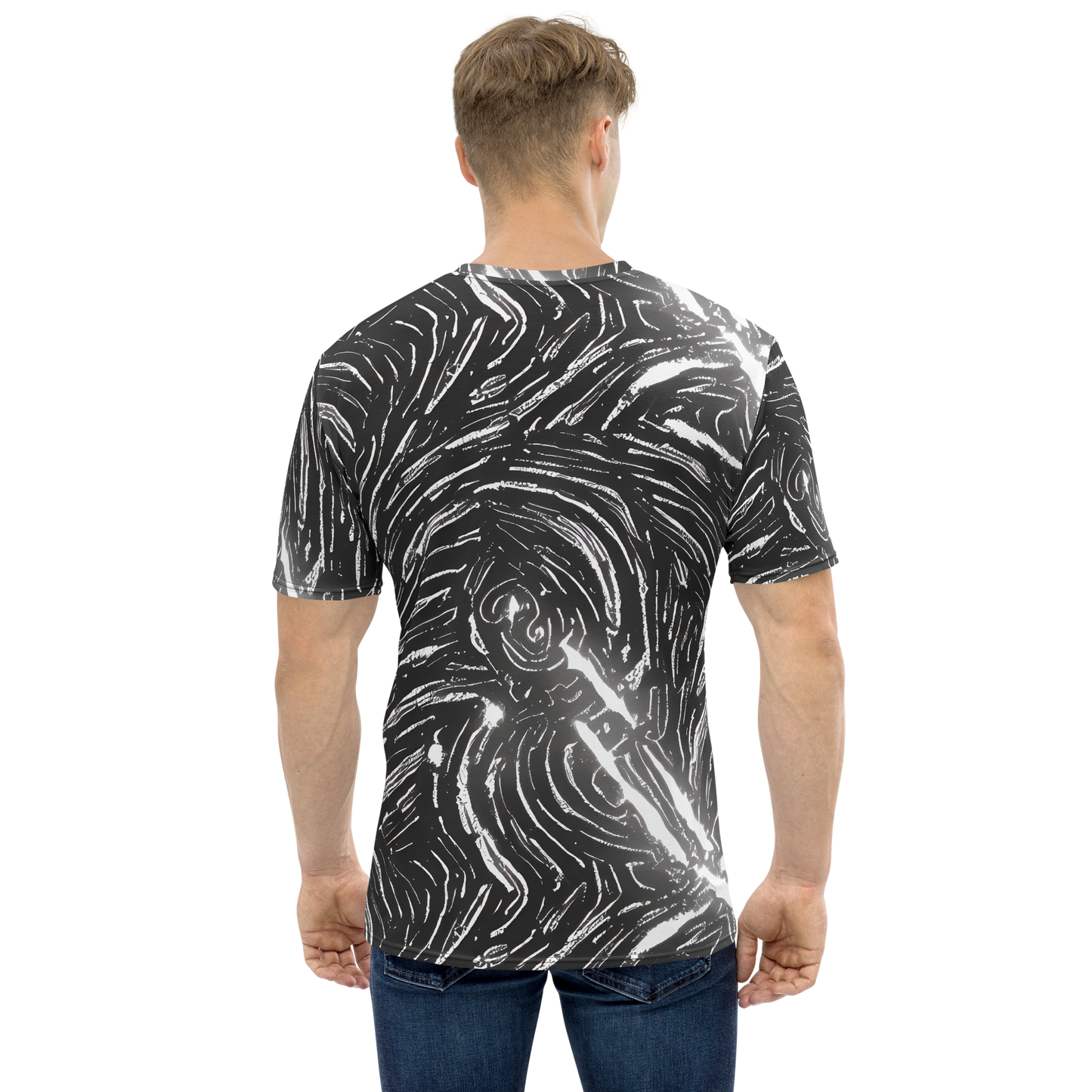 Men's Crew Neck T-Shirt - Silver Swirl