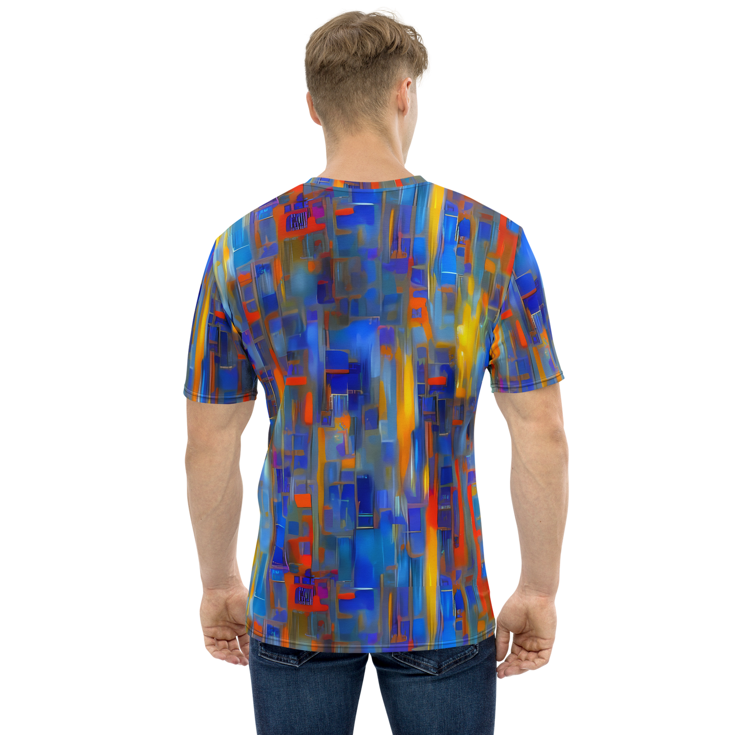 Men's Crew Neck T-Shirt - Neoplastique Flow