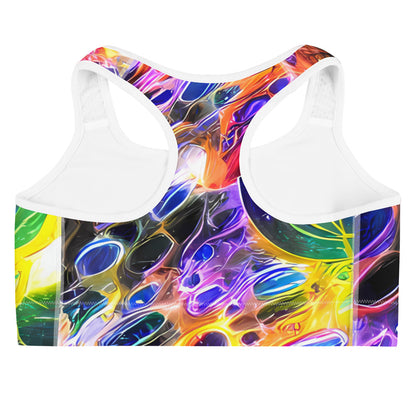 Sports Bra - Neon Orbits