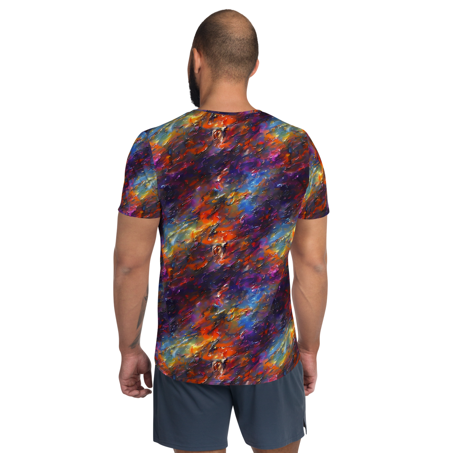 Men's Athletic T-Shirt - Auroral Ripples