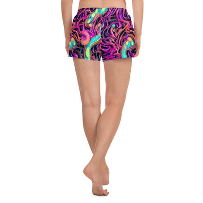 Women’s Athletic Shorts - Neon Drizzle