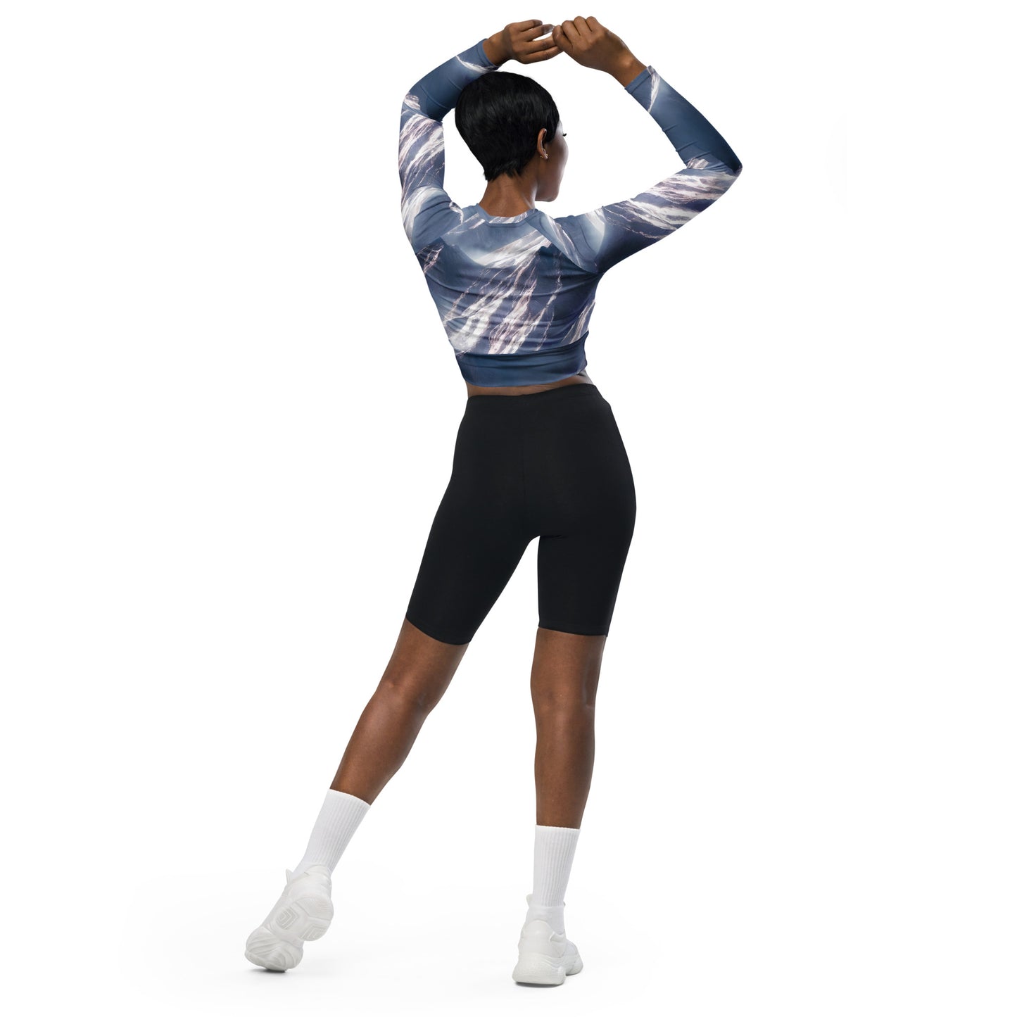 Long Sleeve Crop Top - Frosted Zenith