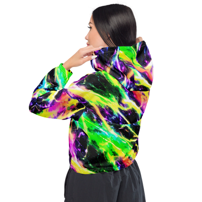 Women's Cropped Windbreaker - Chromatic Surge