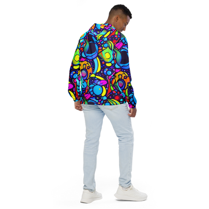 Men's Windbreaker - Neon Graffscape