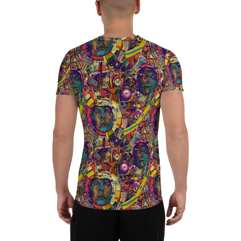 Men's Athletic T-Shirt - Cosmic Collage