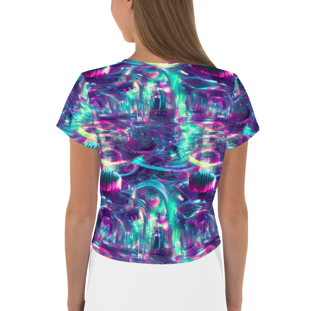 Women's Crop Tee - Synthwave Surge