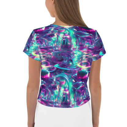 Women's Crop Tee - Synthwave Surge