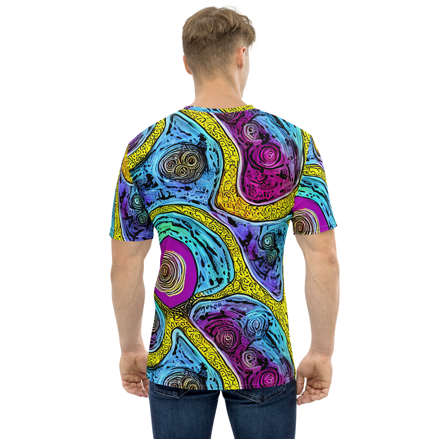 Men's Crew Neck T-Shirt - Orbiting Orbs