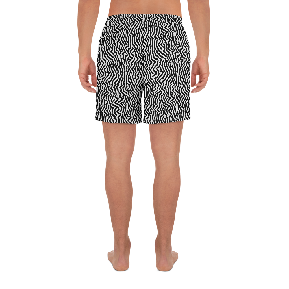 Men's Athletic Shorts - Static Swirl