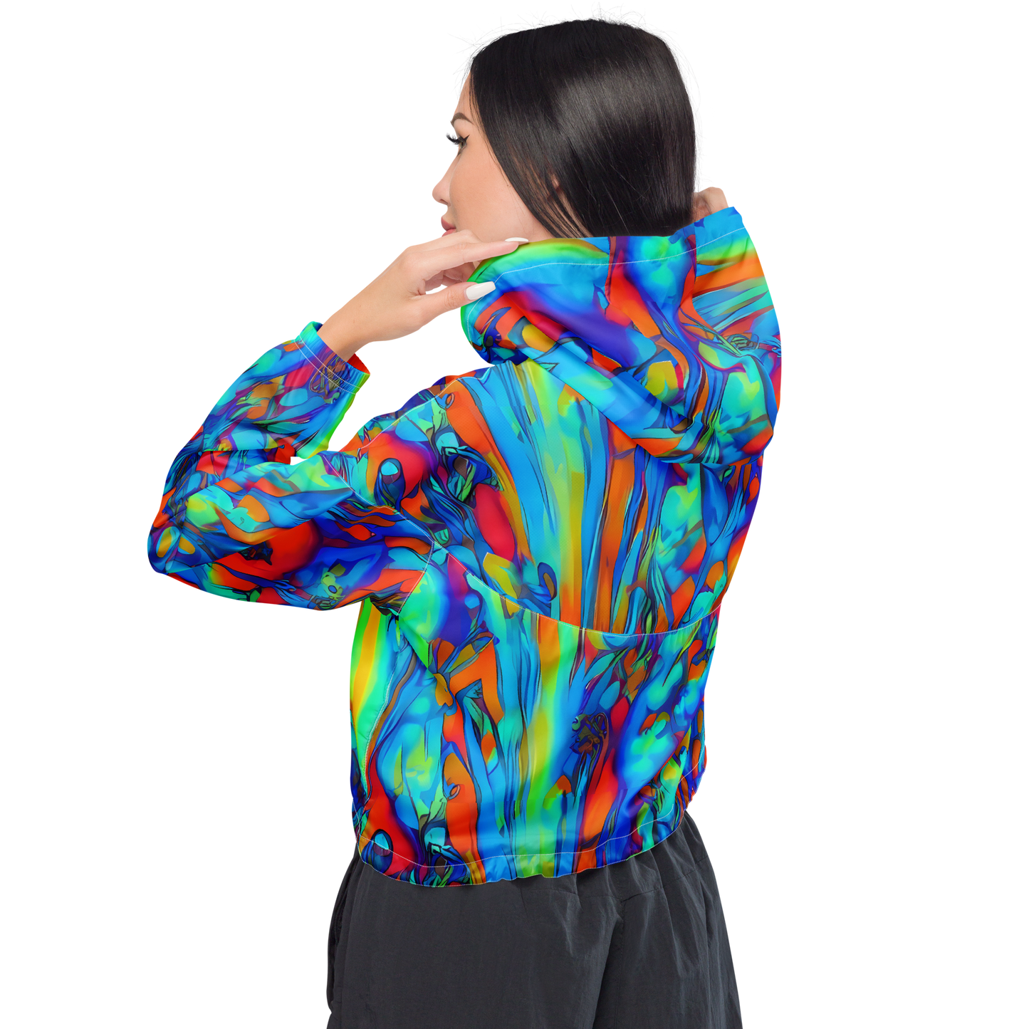 Women's Cropped Windbreaker - Vivid Virtuoso