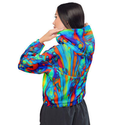 Women's Cropped Windbreaker - Vivid Virtuoso