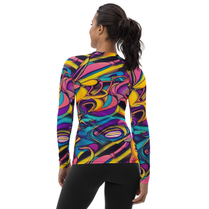 Women's Rash Guard - Pre-Raphaelite Wave