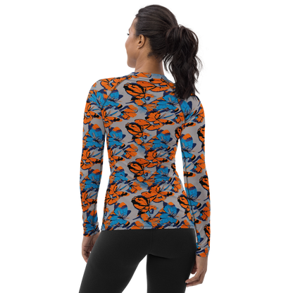 Women's Rash Guard - Flutter Wave