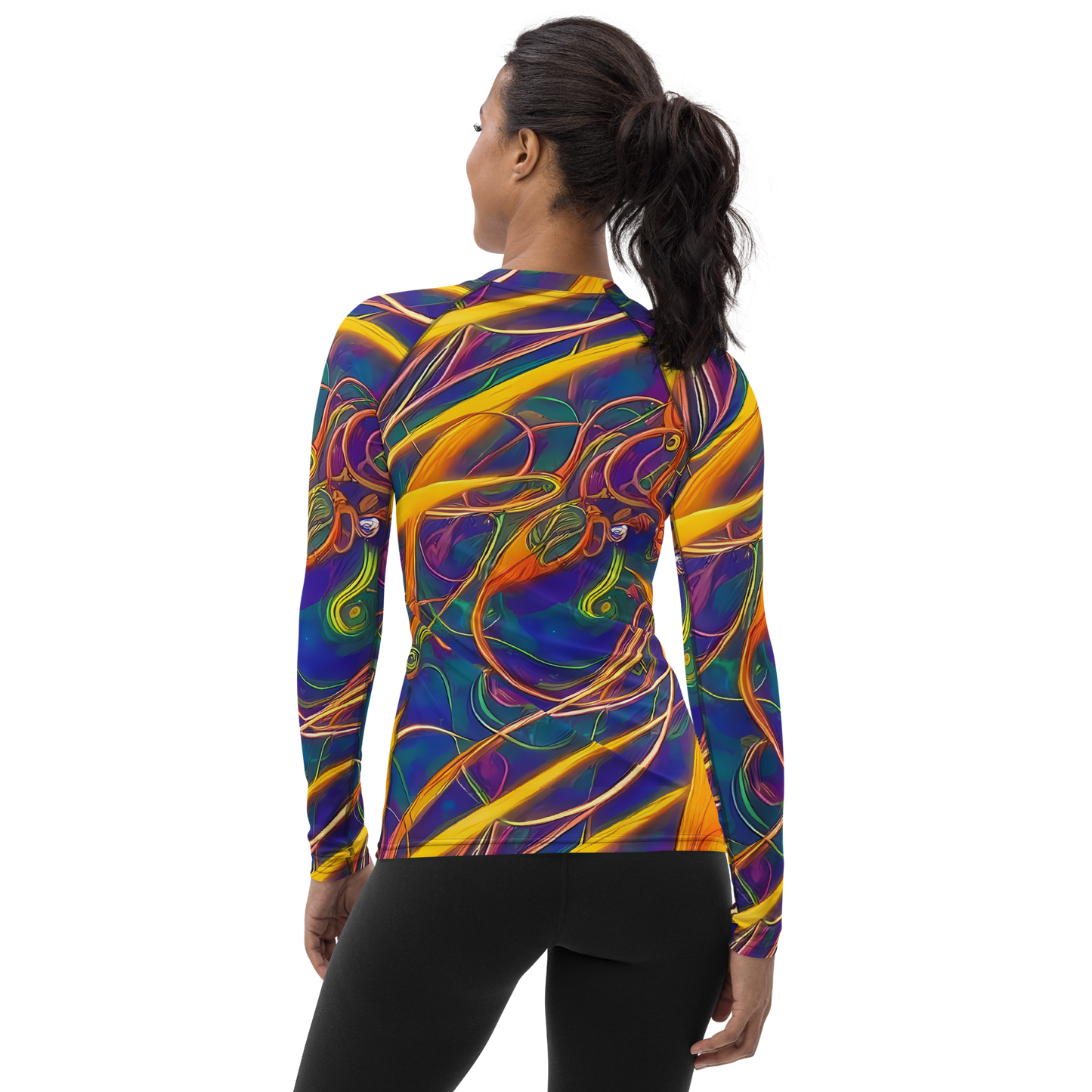 Women's Rash Guard - Luminous Whirl