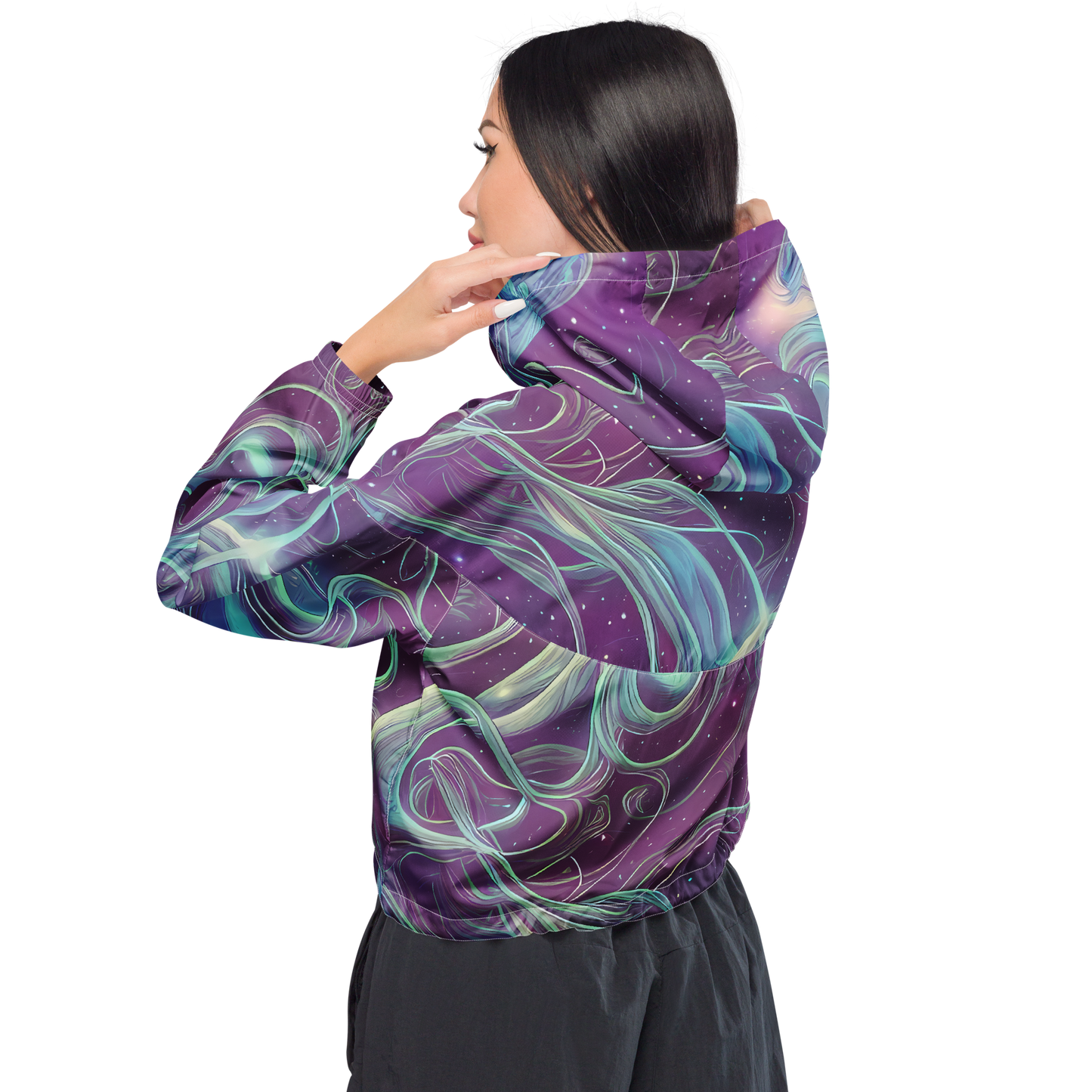 Women's Cropped Windbreaker - Morgan's Whirl