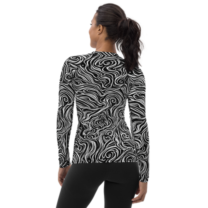 Women's Rash Guard - Inky Whispers