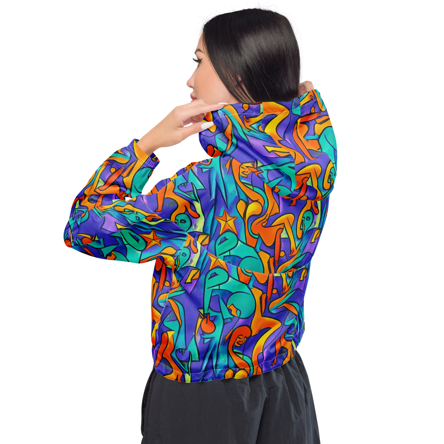 Women's Cropped Windbreaker - Surreal Movements