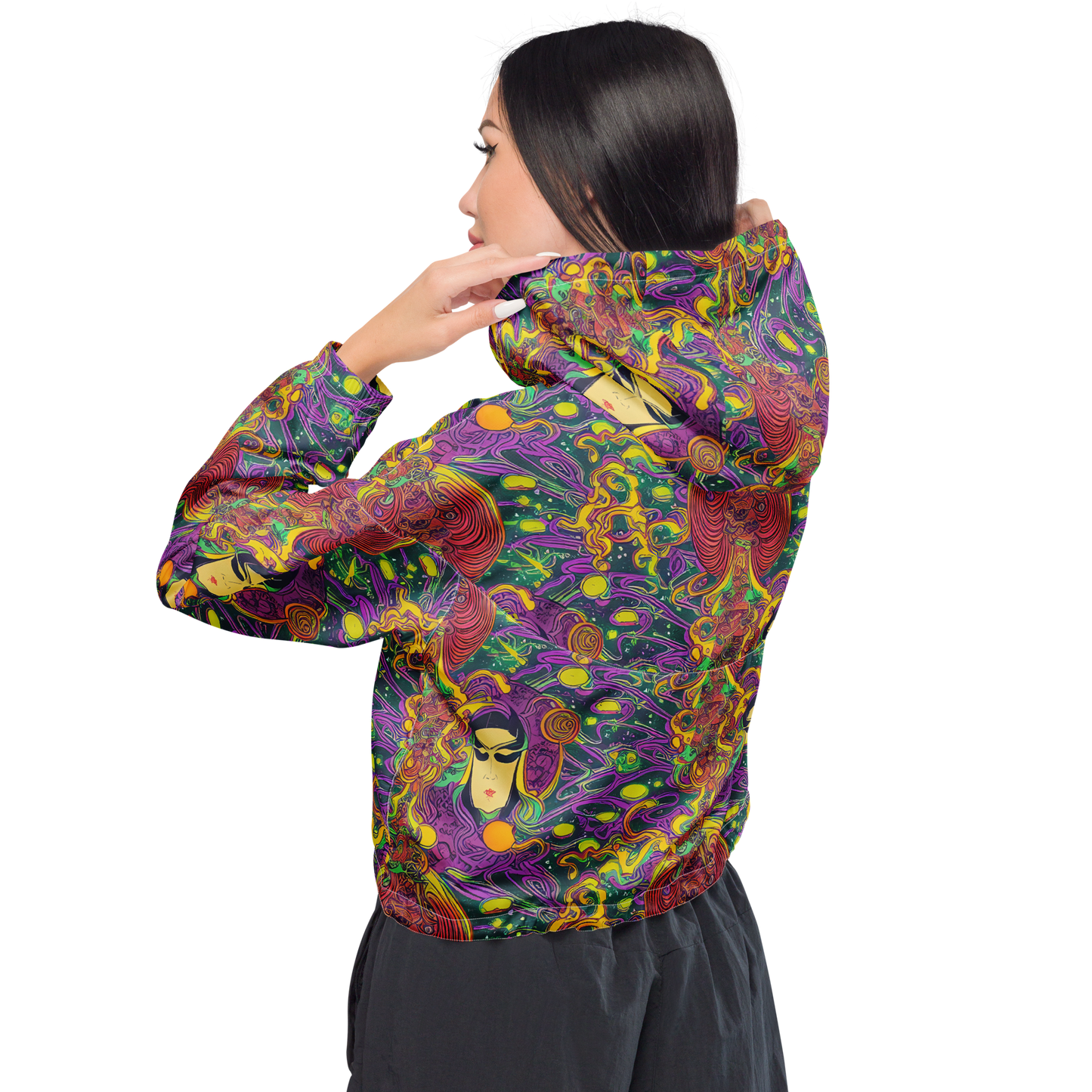 Women's Cropped Windbreaker - Odyssey in Color