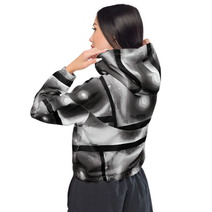 Women's Cropped Windbreaker - Arbus Whorls