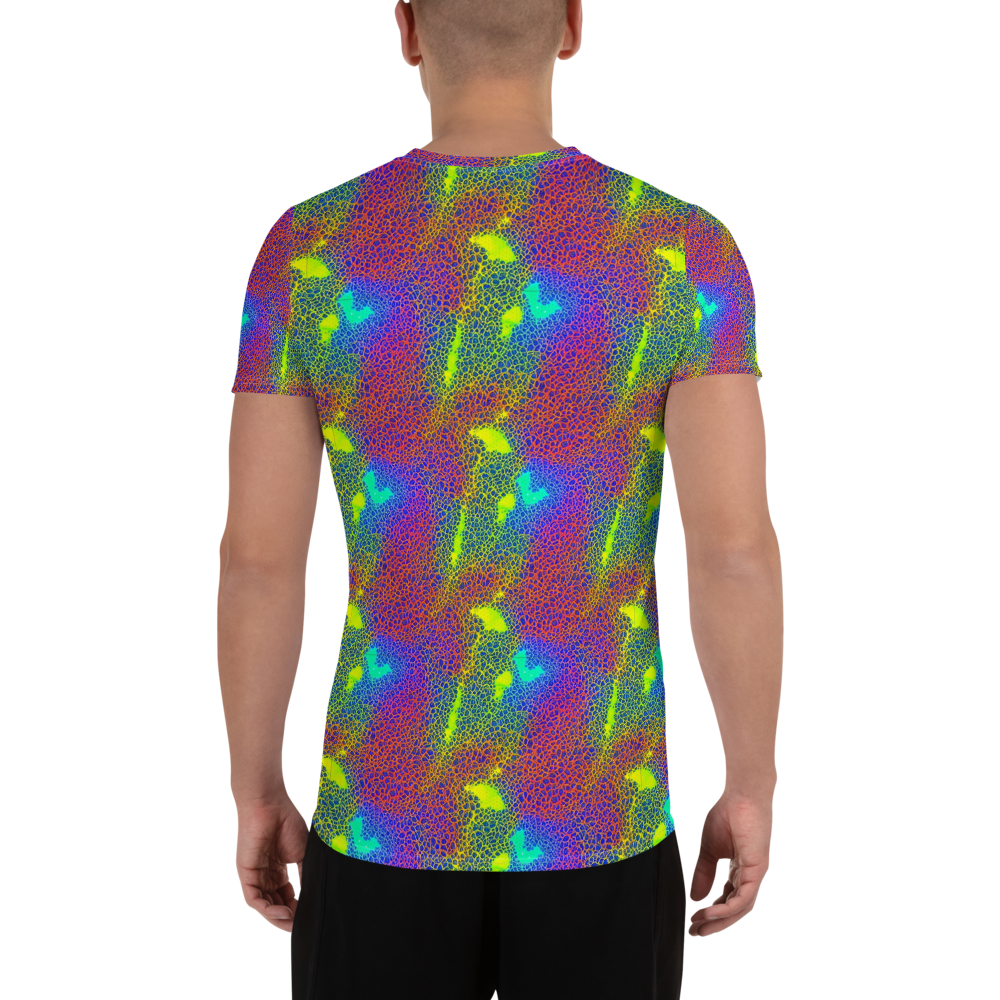 Men's Athletic T-Shirt - Prismatic Web