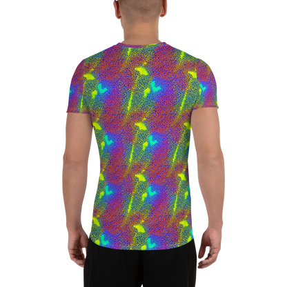 Men's Athletic T-Shirt - Prismatic Web