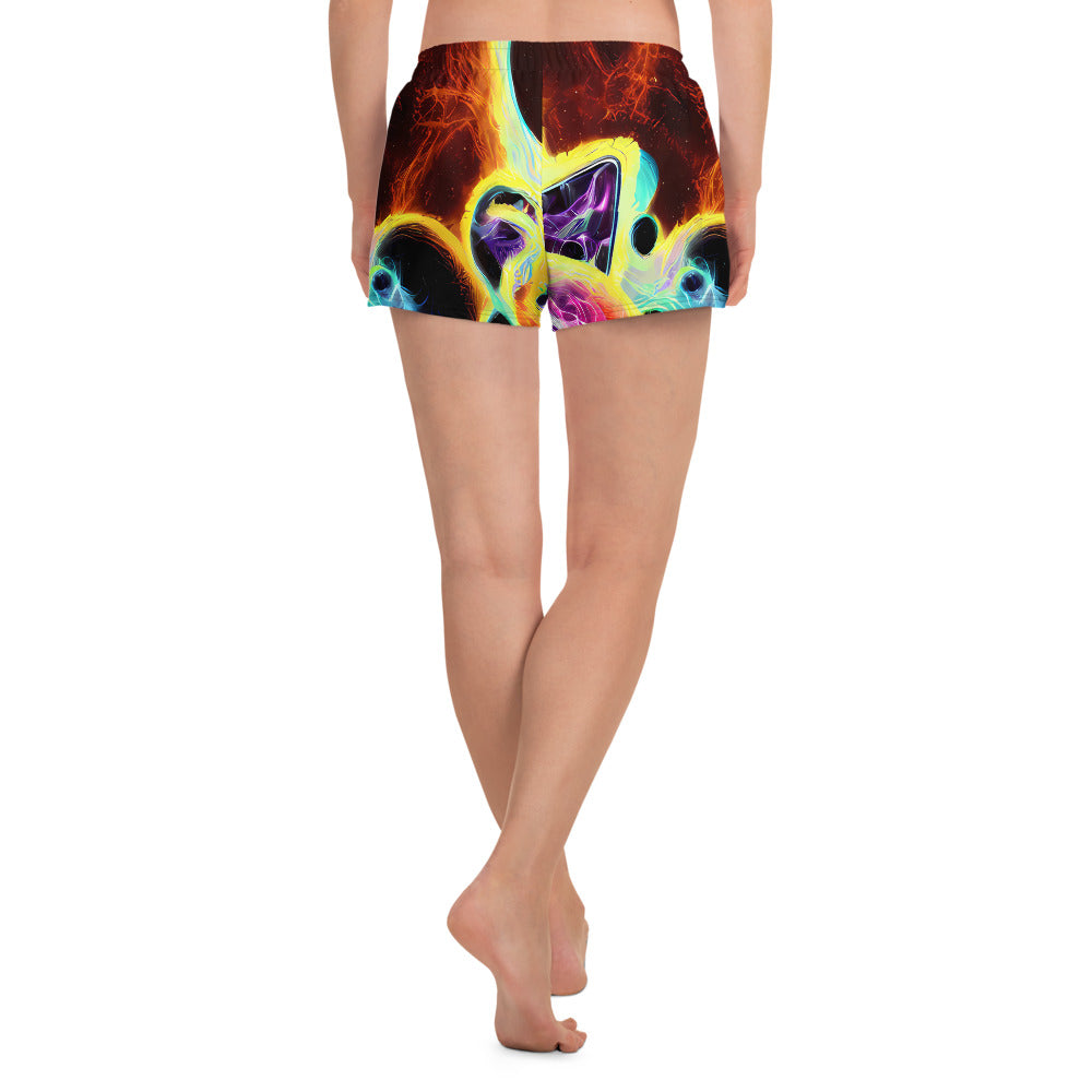 Women’s Athletic Shorts - Etherial Eruption