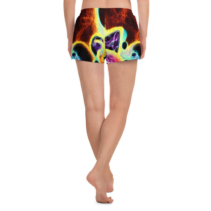 Women’s Athletic Shorts - Etherial Eruption