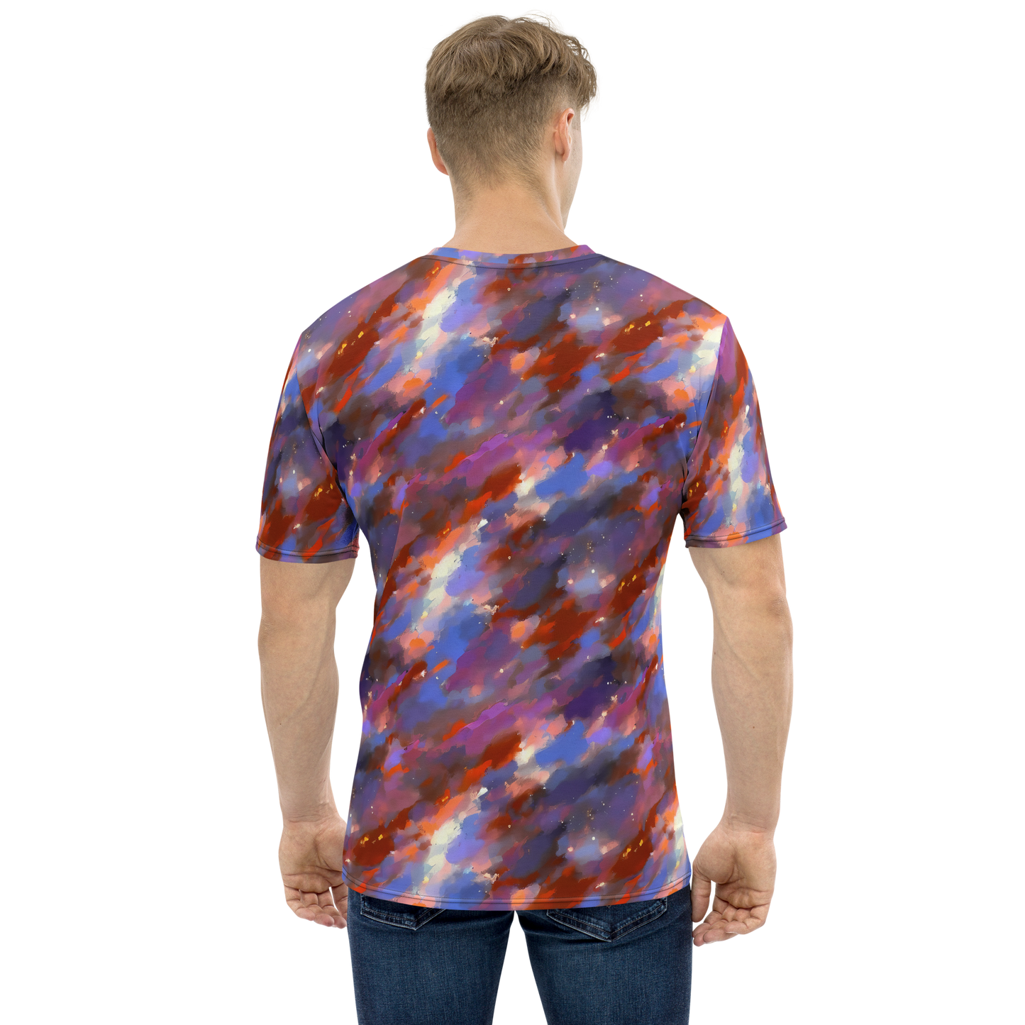 Men's Crew Neck T-Shirt - Celestial Brushstroke