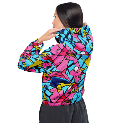 Women's Cropped Windbreaker - Barbier Bloom