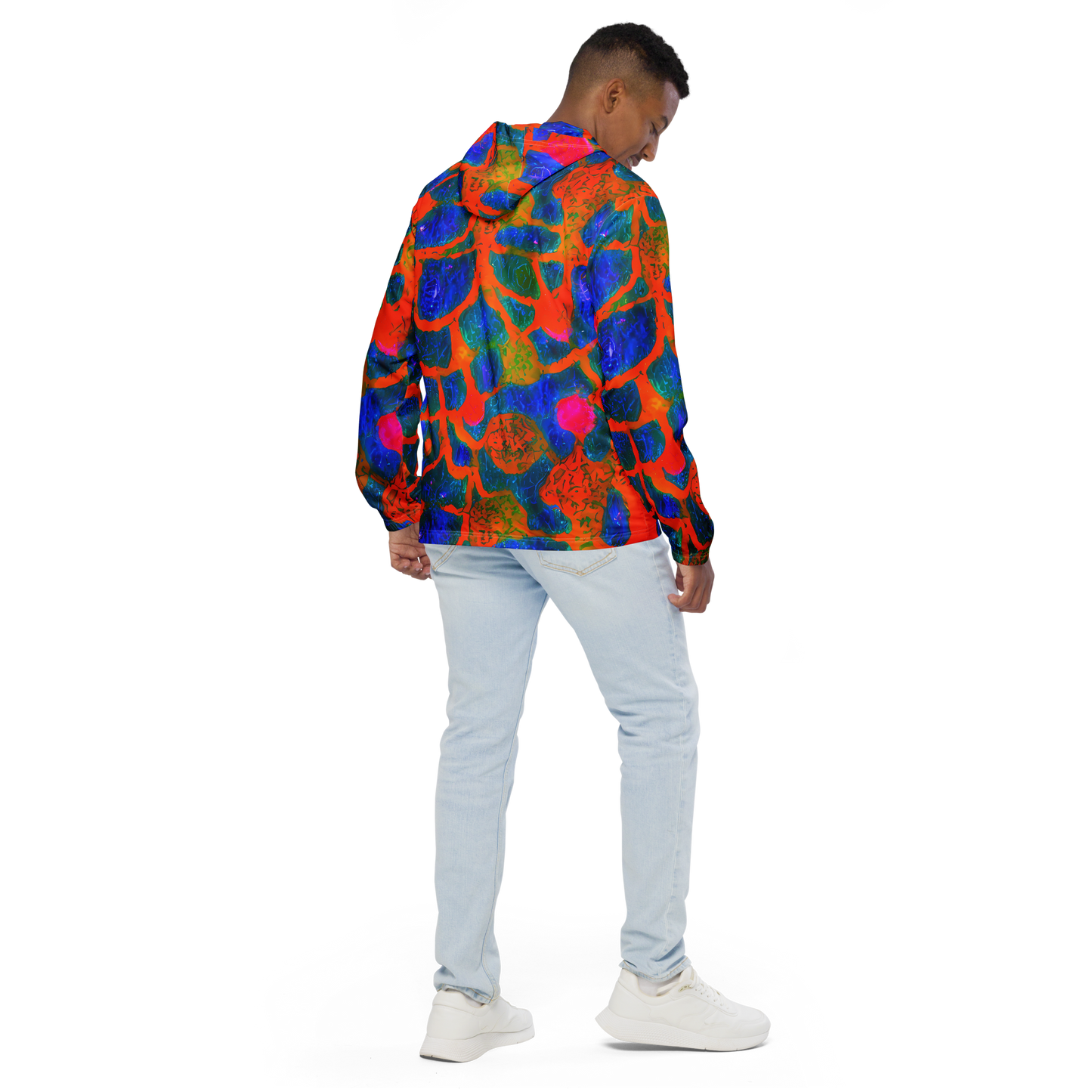 Men's Windbreaker - Vibrant Mosaic