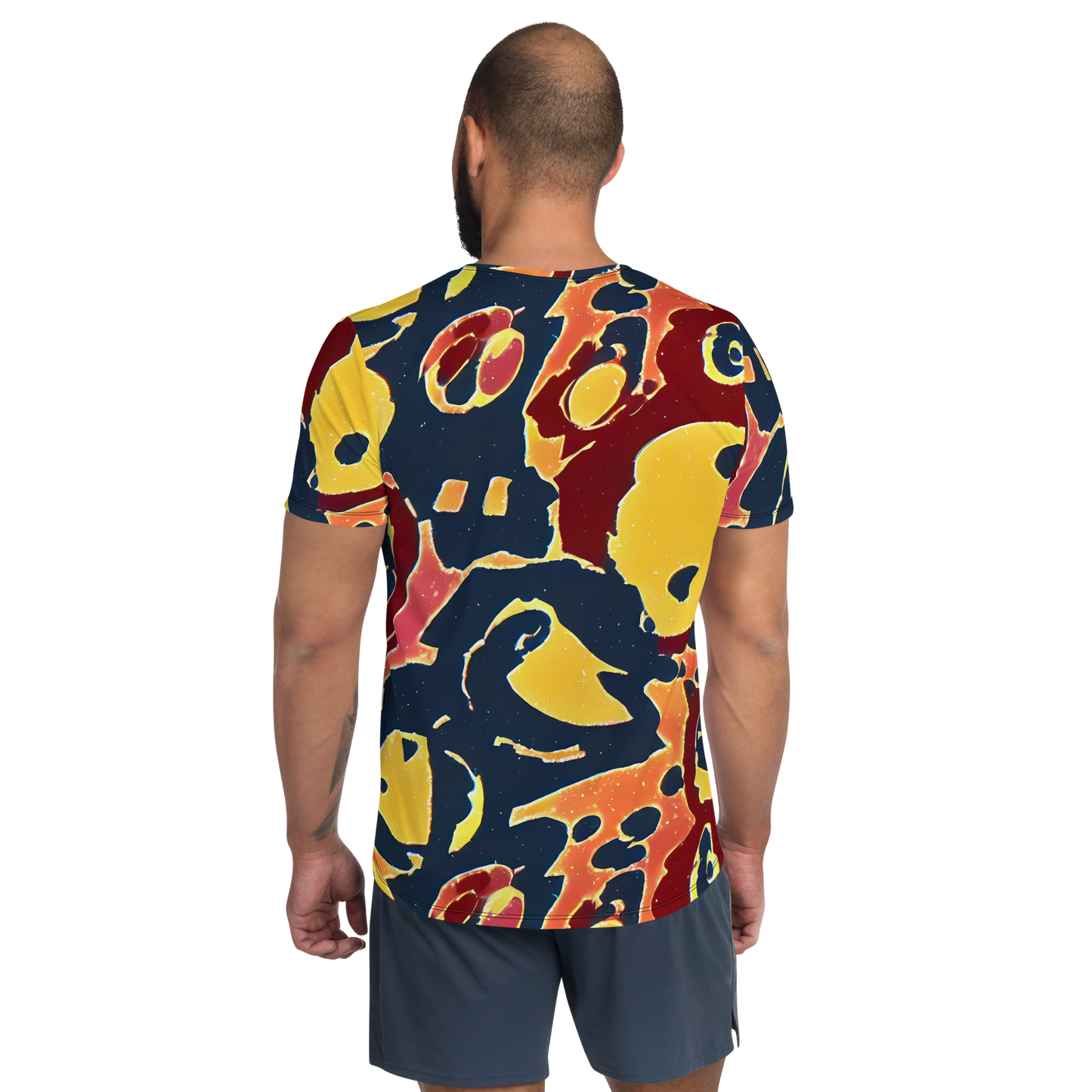 Men's Athletic T-Shirt - Sunset Silhouette