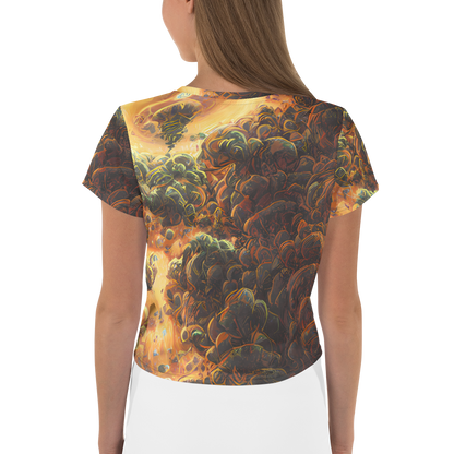 Women's Crop Tee - Volcanic Cascade