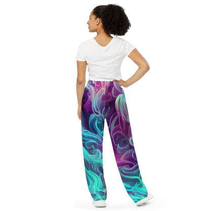 Wide-Leg Pants - Galactic Bloom