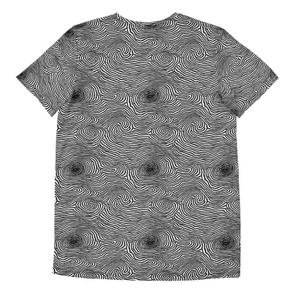 Men's Athletic T-Shirt - Black And White Rhapsody