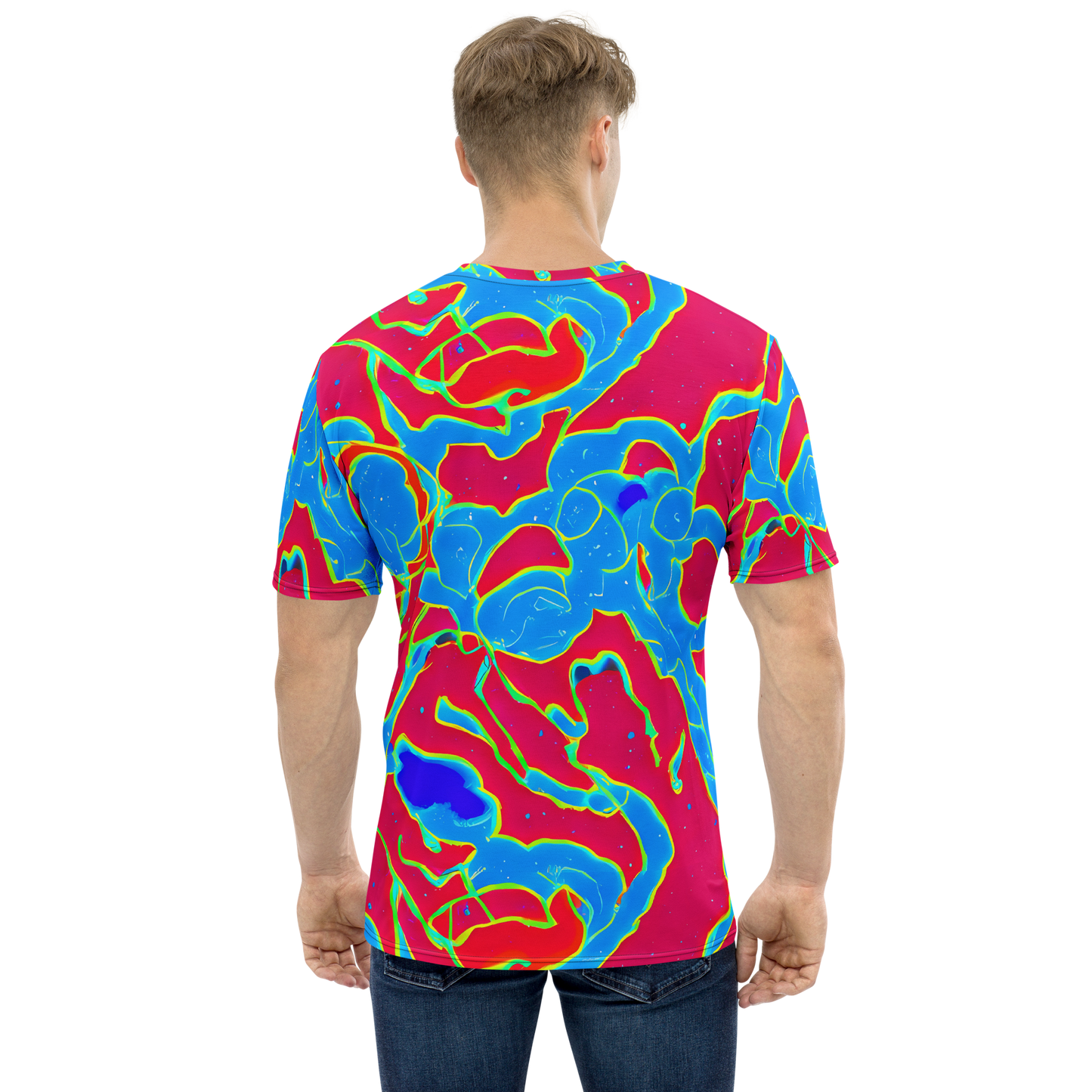 Men's Crew Neck T-Shirt - Electric Bloom