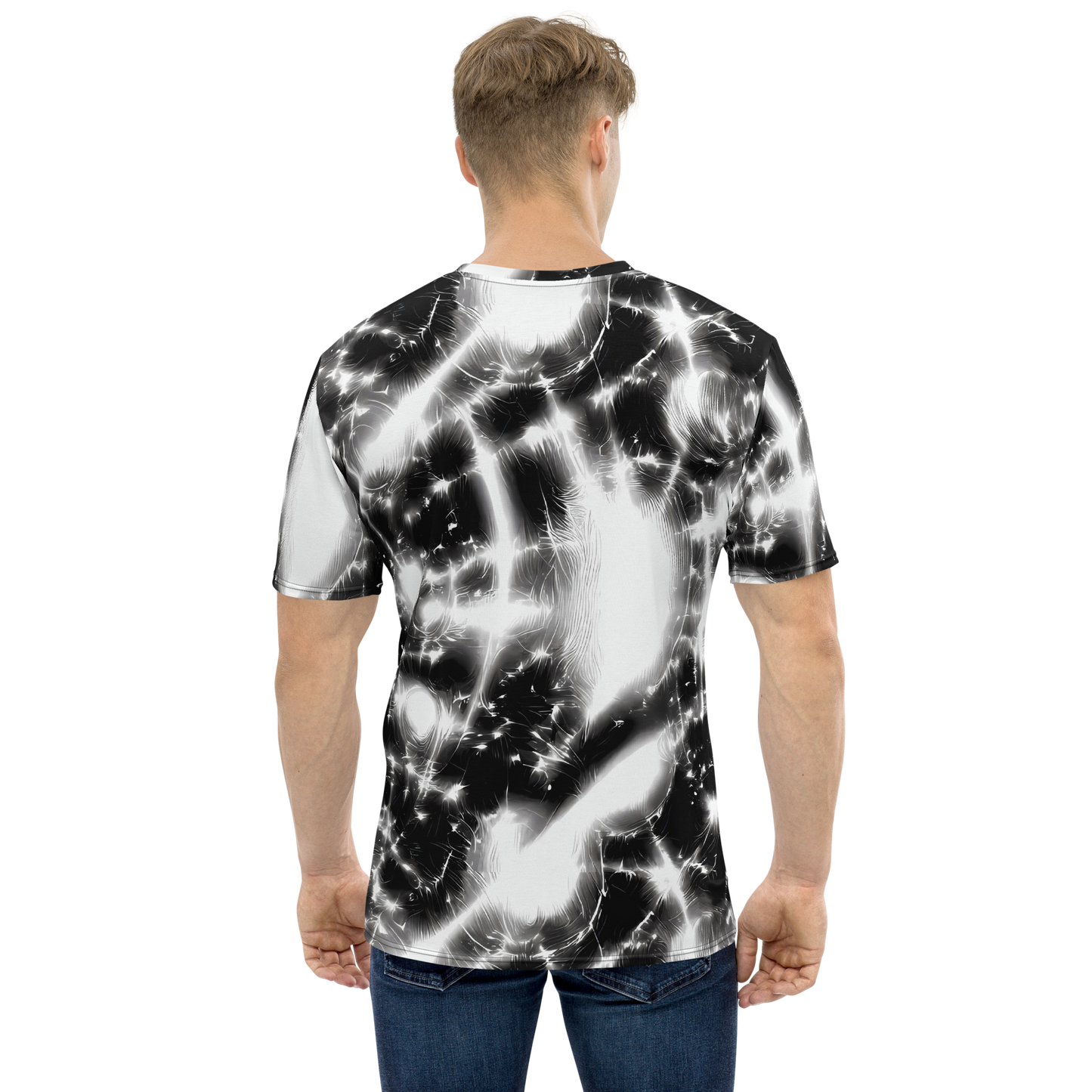 Men's Crew Neck T-Shirt - Electric Nightfall