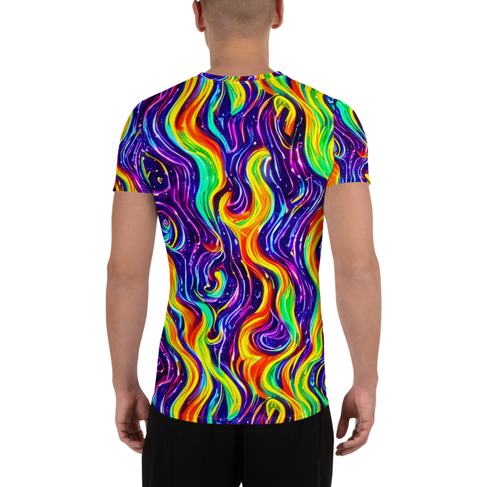 Men's Athletic T-Shirt - Galactic Flames