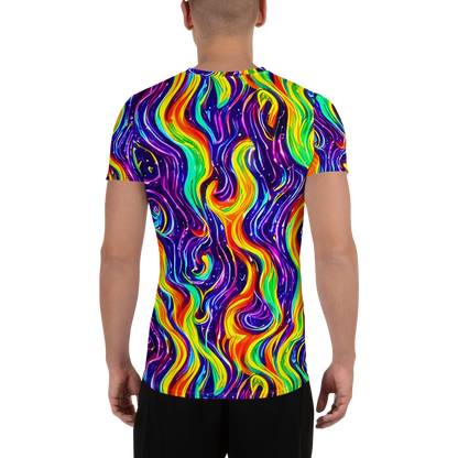 Men's Athletic T-Shirt - Galactic Flames