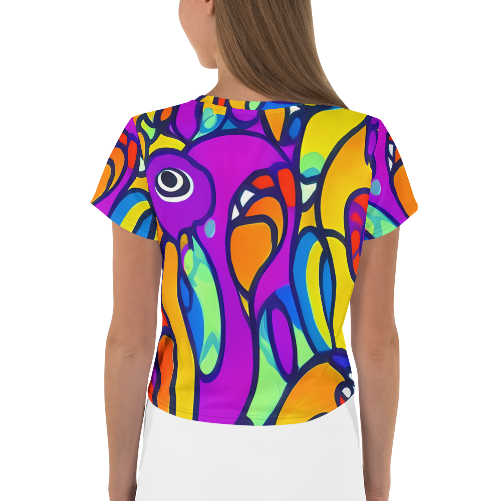 Women's Crop Tee - Kaleido Fish